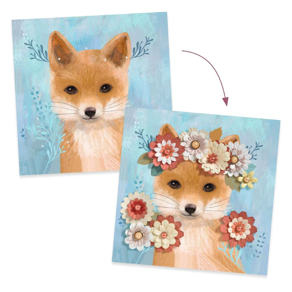 Djeco 3D Floral Paper Crafts Kit - Gifts For 5 Years + - Image 3
