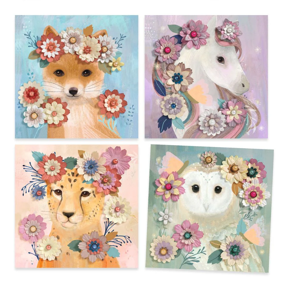 Djeco 3D Floral Paper Crafts Kit - Gifts For 5 Years + - Image 5