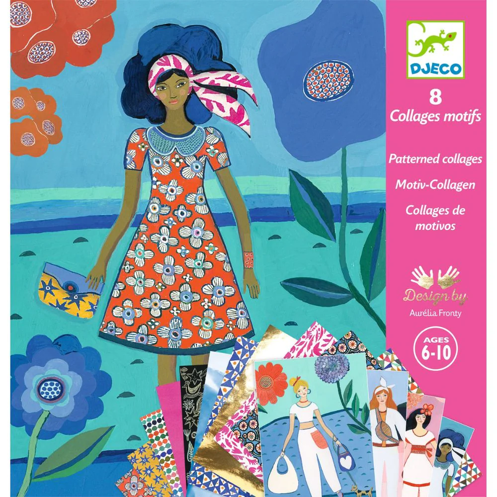 Djeco Patterned Collages - Gifts For Girls Aged 6 Yrs + - Image 5