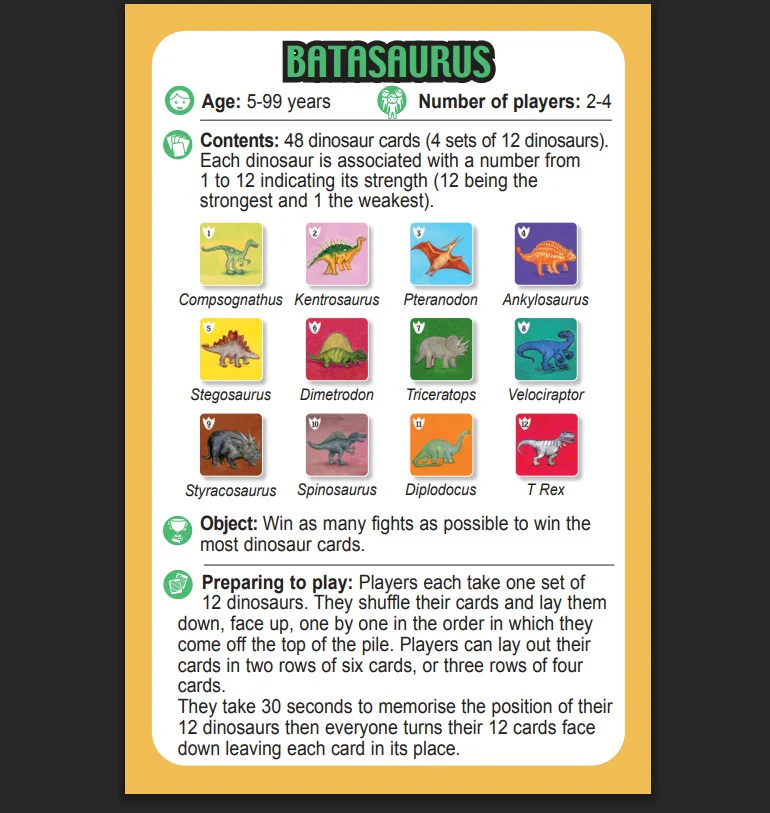 Djeco Batasaurus - A Memory Battle Card Game - Image 6