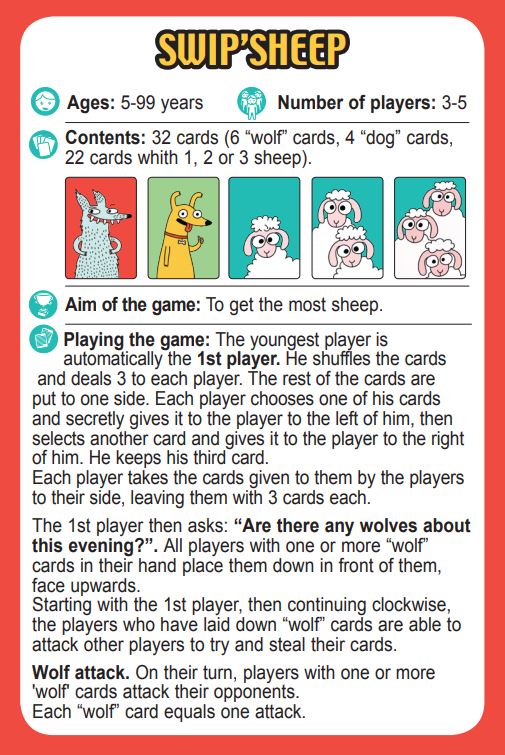 Djeco Card Games For Kids - Swip'sheep Strategy Game - Image 3