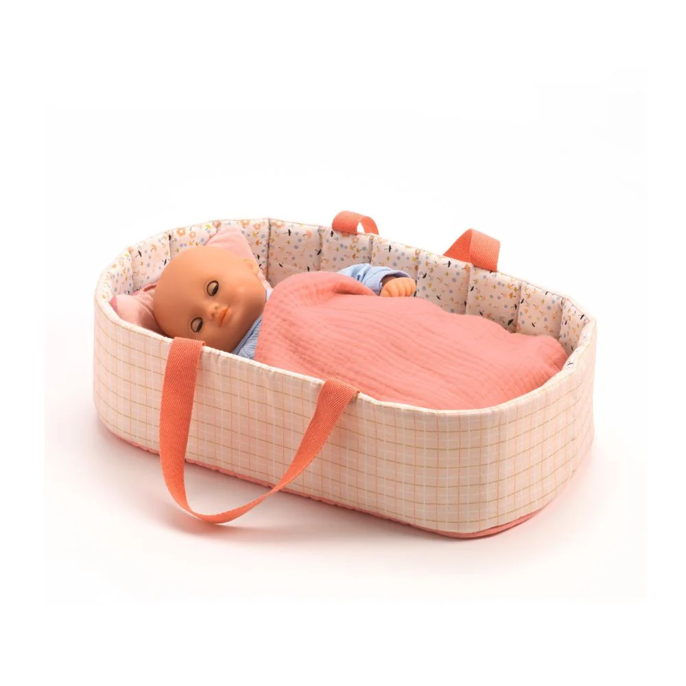 Djeco Pomea Bassinet - Pink Lines - Image 2