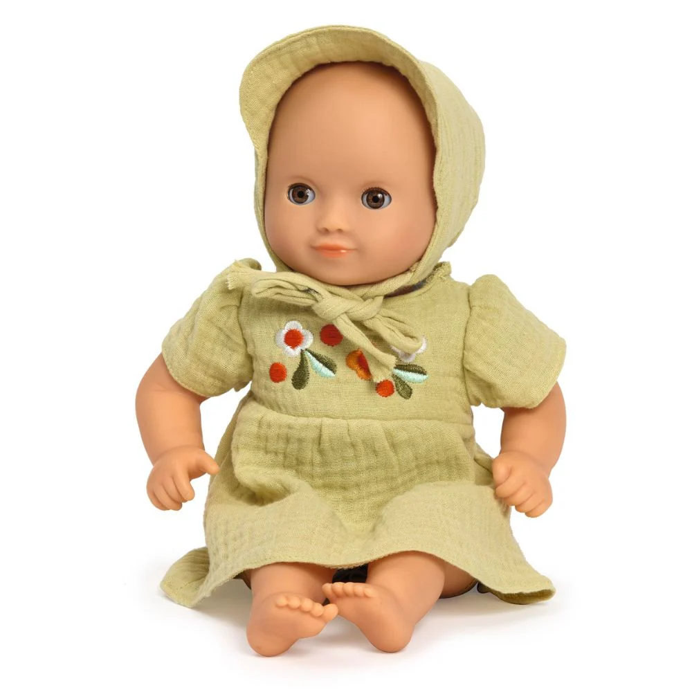 Djeco Pomea Lili Blum Summer Dress & Hat - Dolls for 2 Year Olds - Image 2