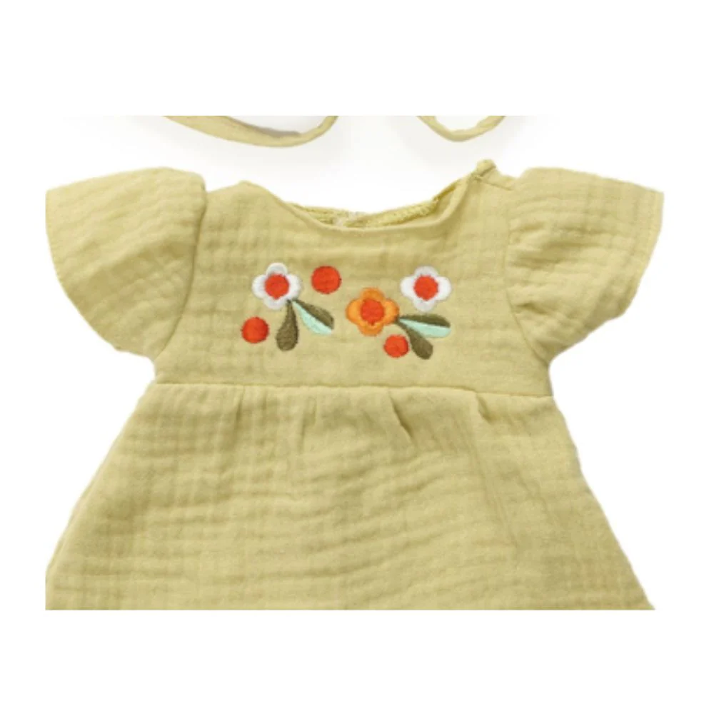 Djeco Pomea Lili Blum Summer Dress & Hat - Dolls for 2 Year Olds - Image 3