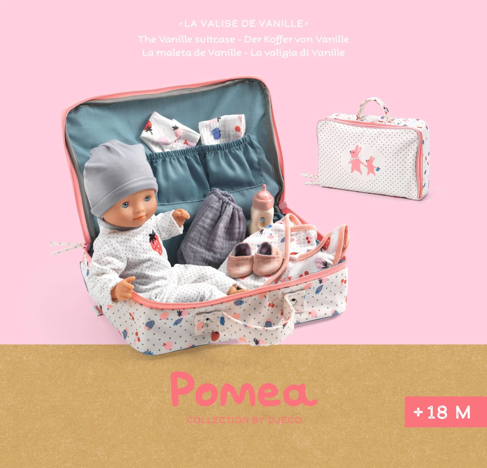 Djeco Pomea Vanille's Suitcase - My First Doll Set - Image 6