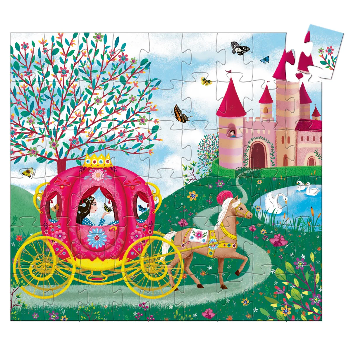 Djeco Silhouette Puzzle Elise's Carriage - Image 2