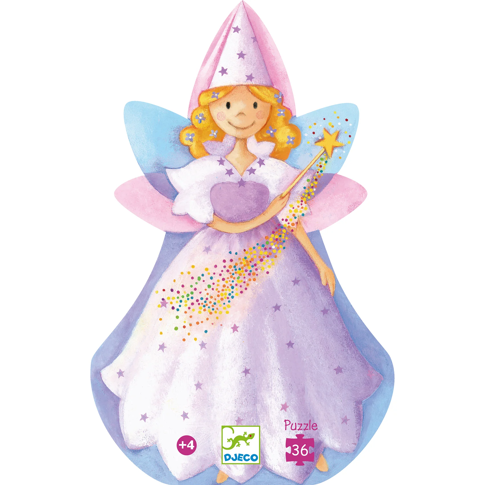 Djeco Silhouette Puzzle Fairy & Unicorn - Image 5