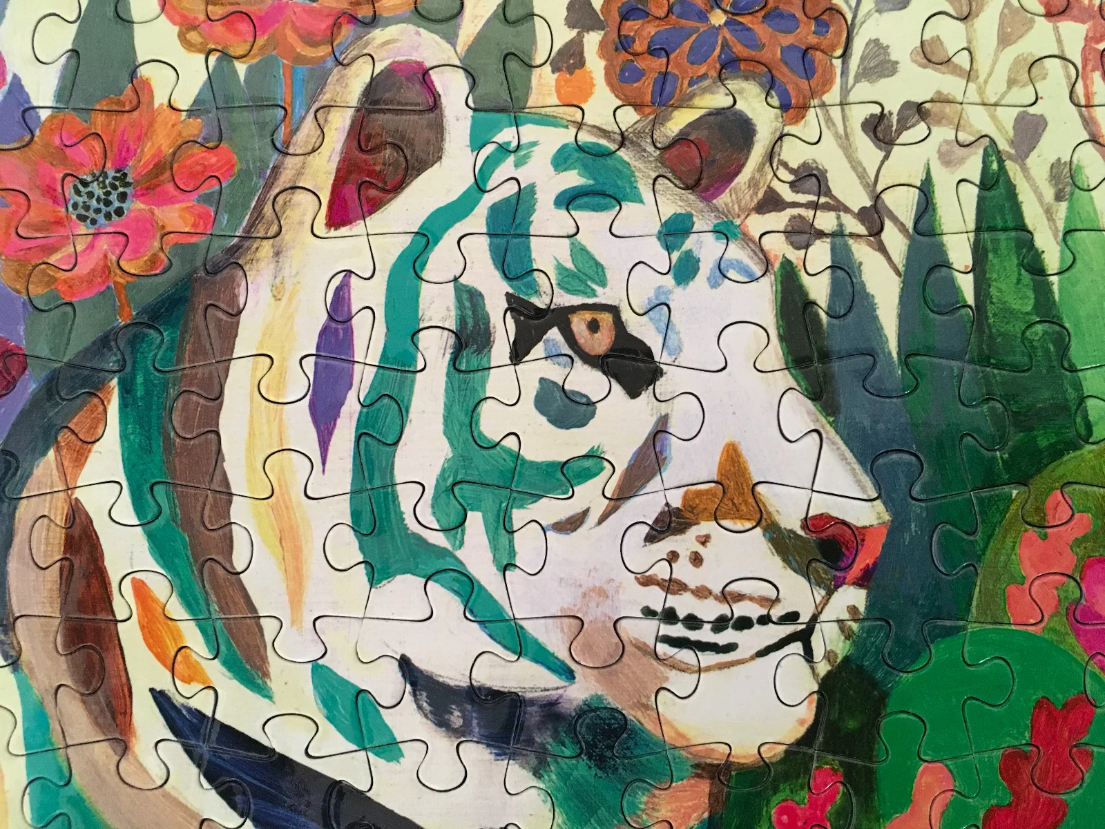 Djeco Gallery 1000 Piece Jigsaw Puzzle, Rainbow Tigers - Image 3