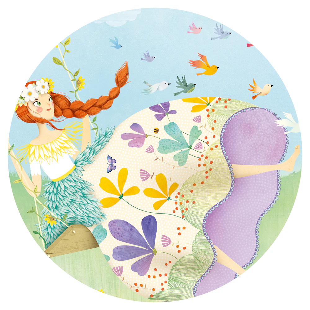 Djeco Silhouette Puzzle Princess of Spring - Image 3