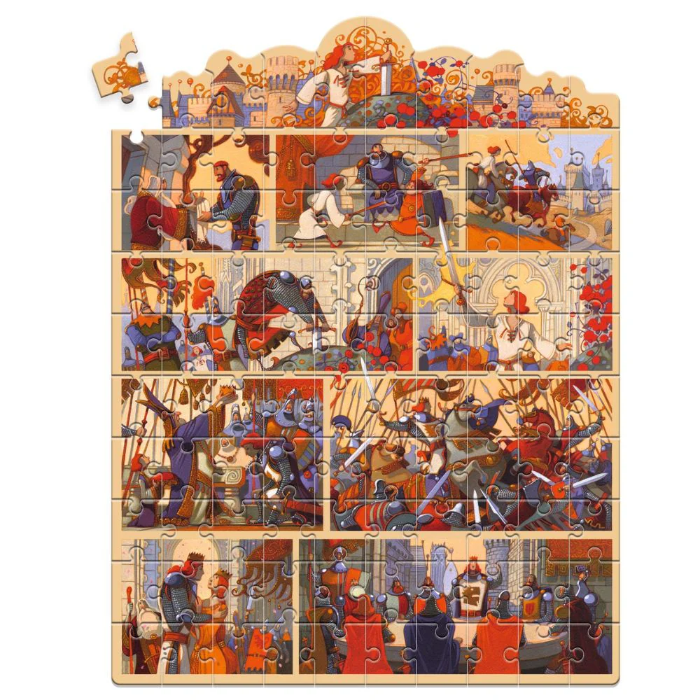 Djeco Puzzles - The King Arthur Story Puzzle - Gifts for 5 Year Old Boy - Image 2