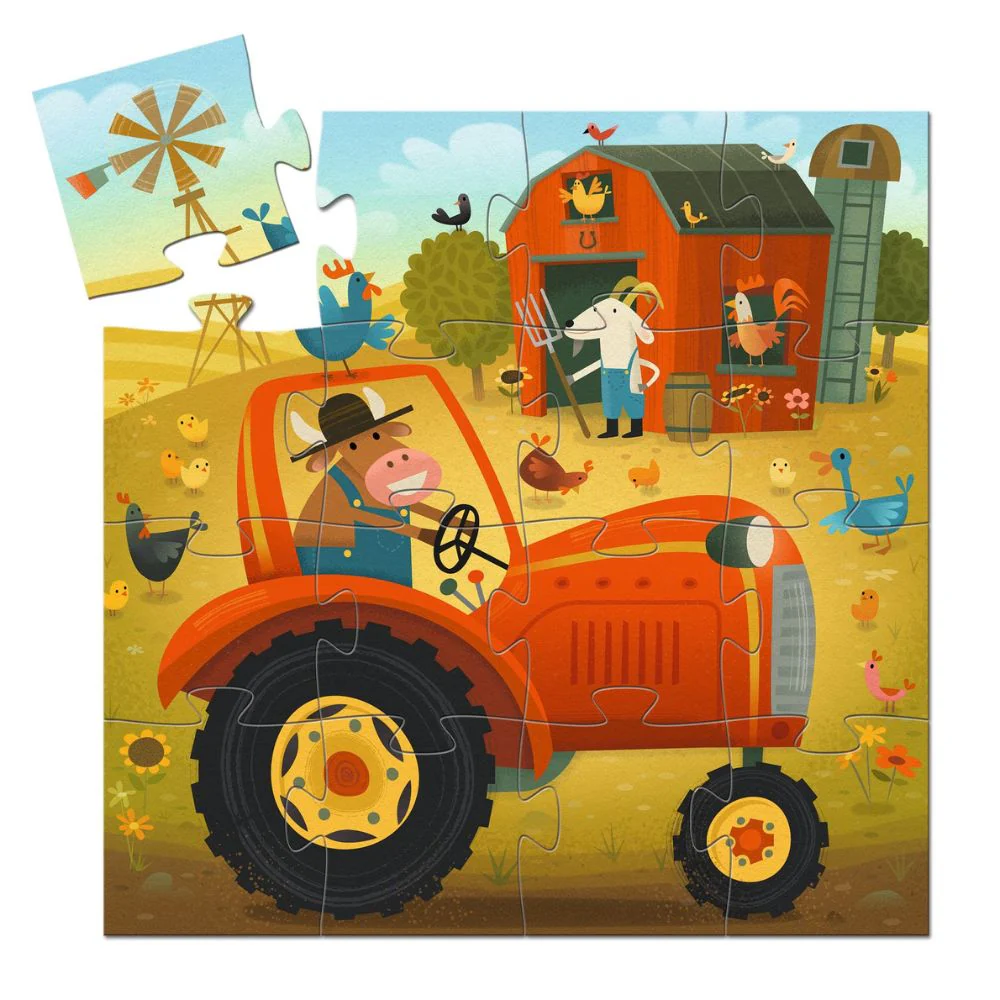 Djeco Puzzles Tractor 16 Pieces - Gifts For 3 Year Olds - Image 3