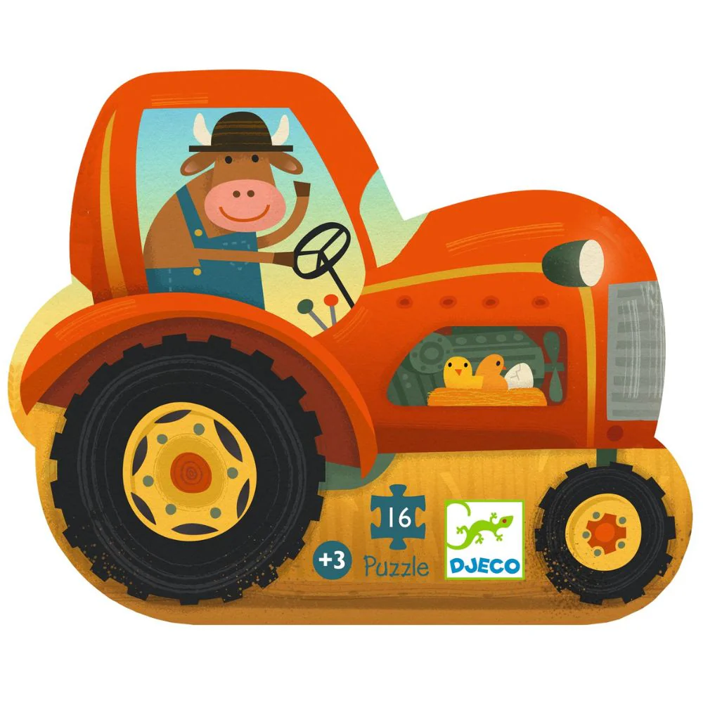 Djeco Puzzles Tractor 16 Pieces - Gifts For 3 Year Olds - Image 6