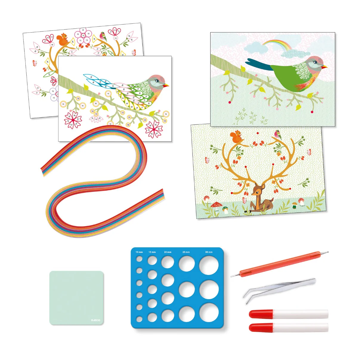 Djeco Quilling - Spiral Seasons Quilling Kit for Kids - Image 4