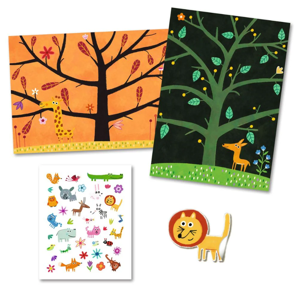Reusable Sticker Scenes To Make - Savannah and Forest - Image 2