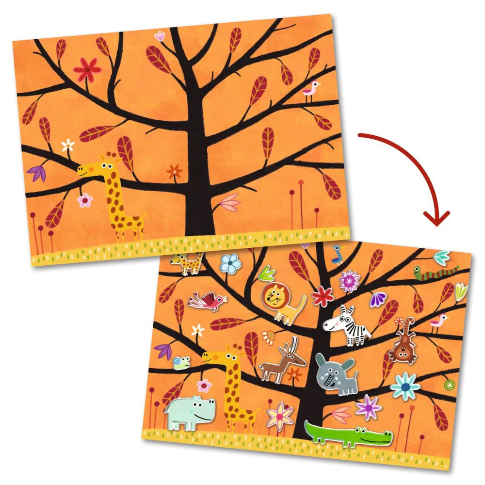 Reusable Sticker Scenes To Make - Savannah and Forest - Image 3