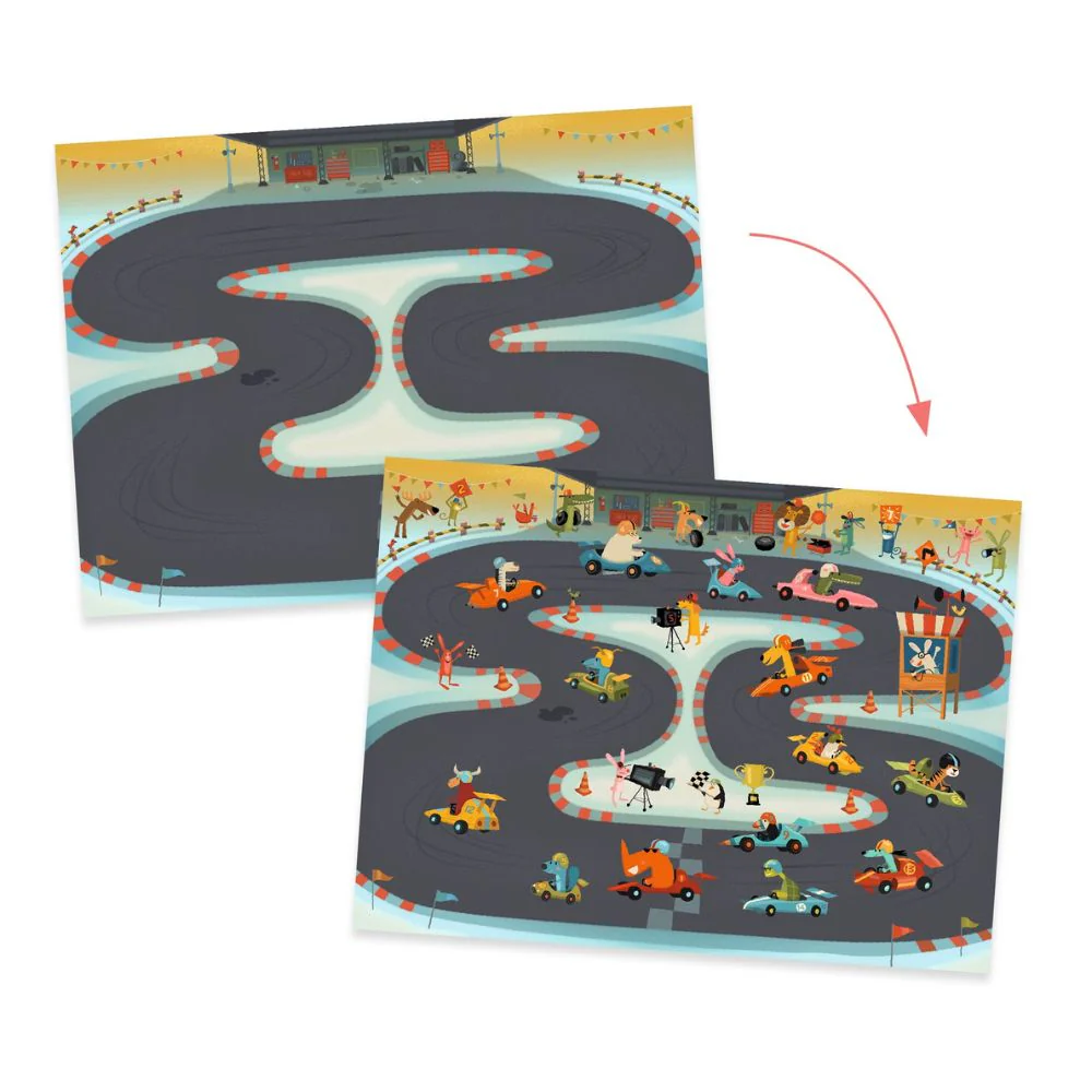 Djeco Rub on Transfers - Asphalt - Image 2
