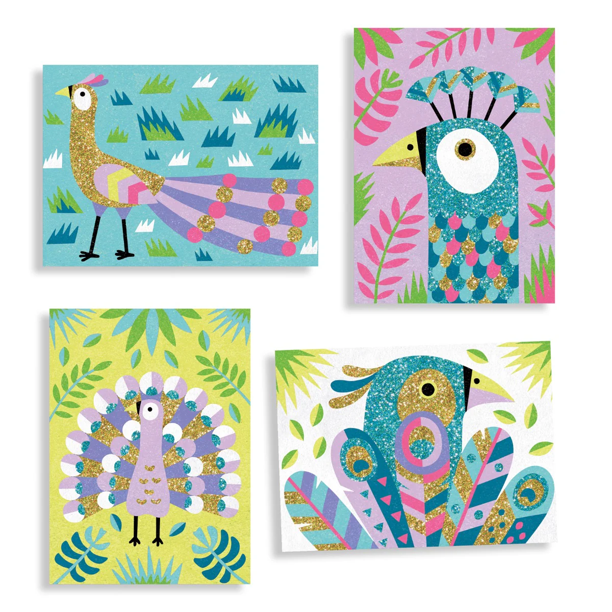 Djeco Sand and Glitter Dazzling Birds - Image 3