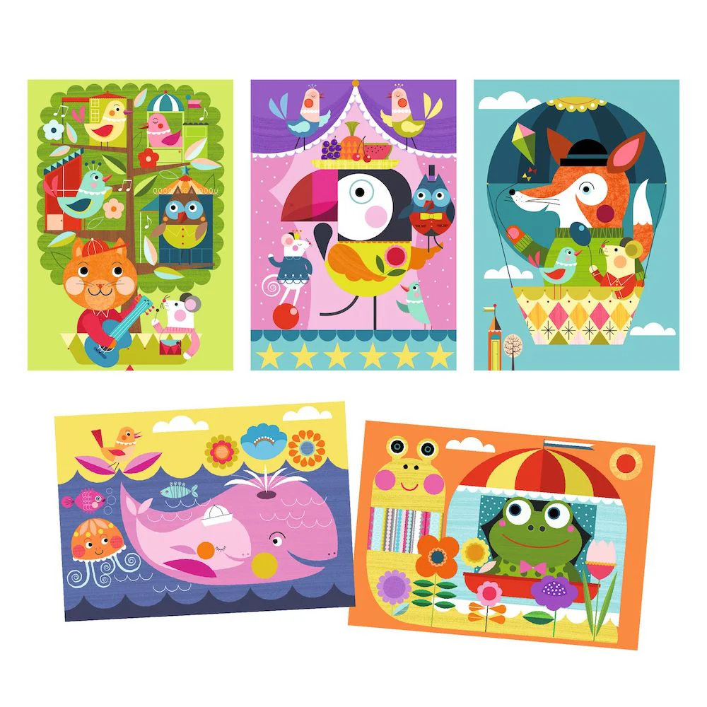 Djeco Scratch Art Animal Cards - Suitable for 18 mths+ - Image 4