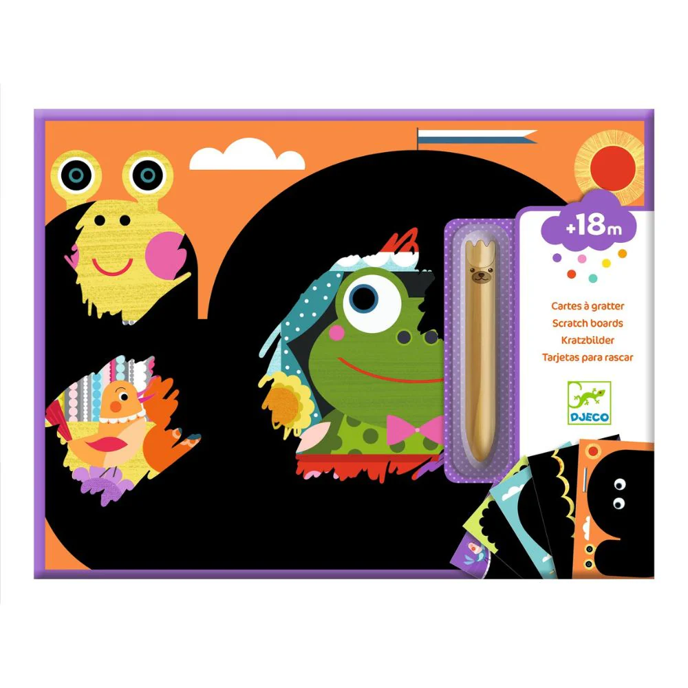 Djeco Scratch Art Animal Cards - Suitable for 18 mths+ - Image 5
