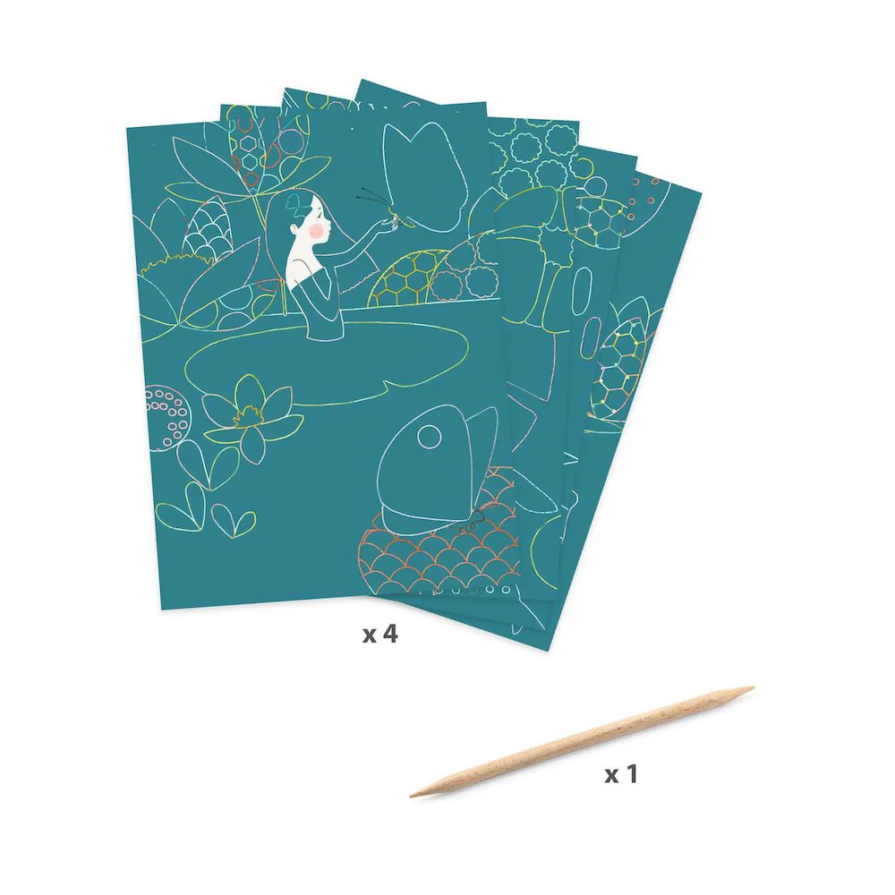 Djeco Scratch Cards - The Pond - Image 3