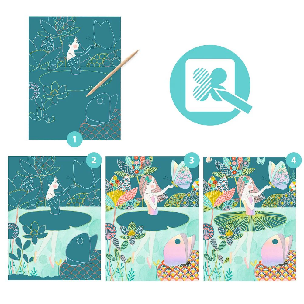 Djeco Scratch Cards - The Pond - Image 4
