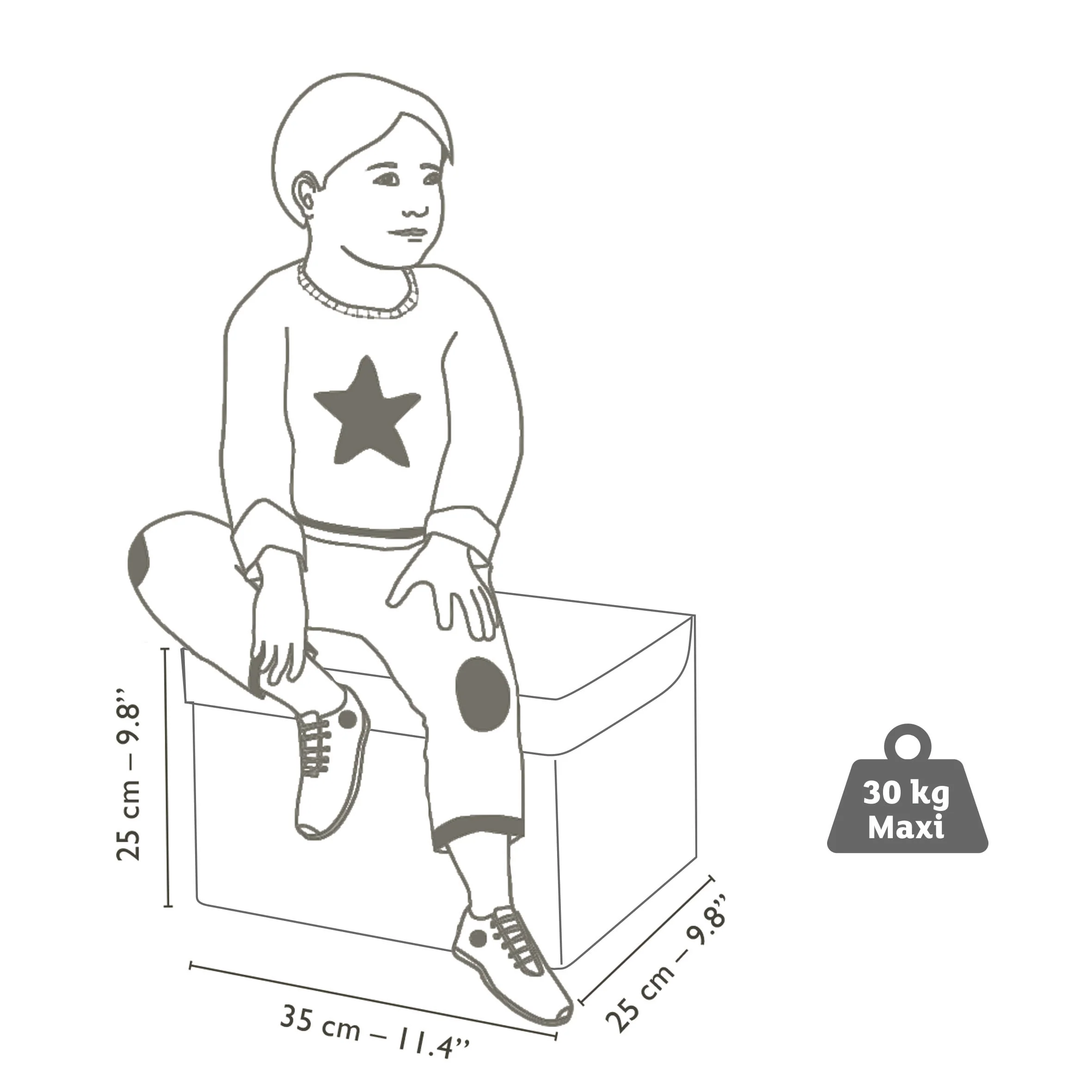 Djeco Seat Toy Box - Stars - Image 4