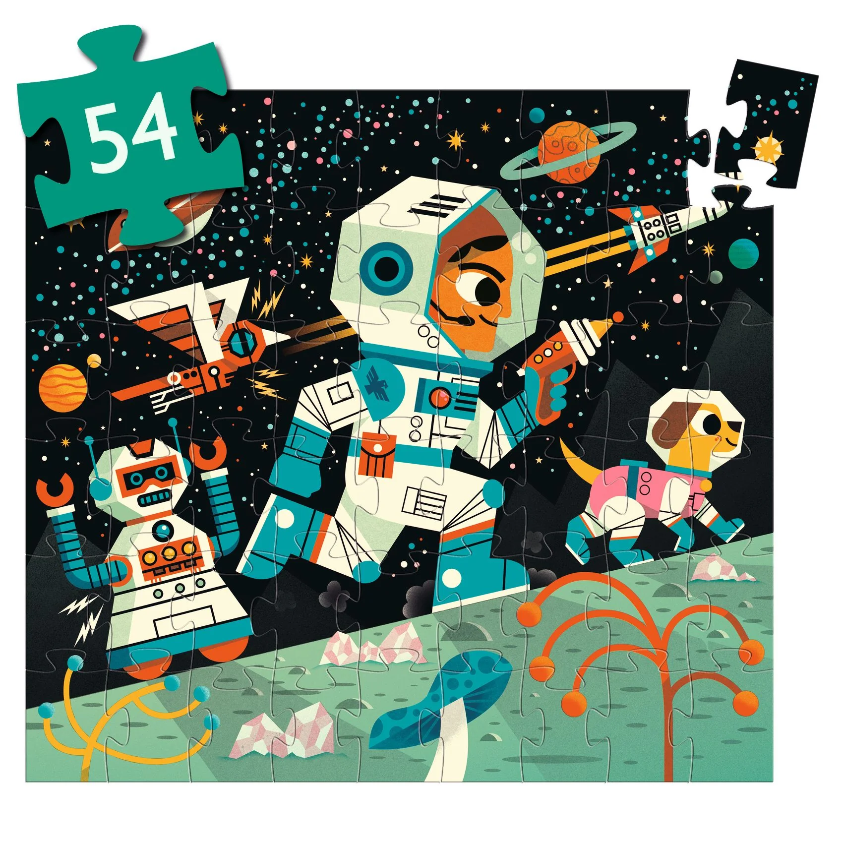 Djeco Silhouette Puzzles - Space Station - Image 2
