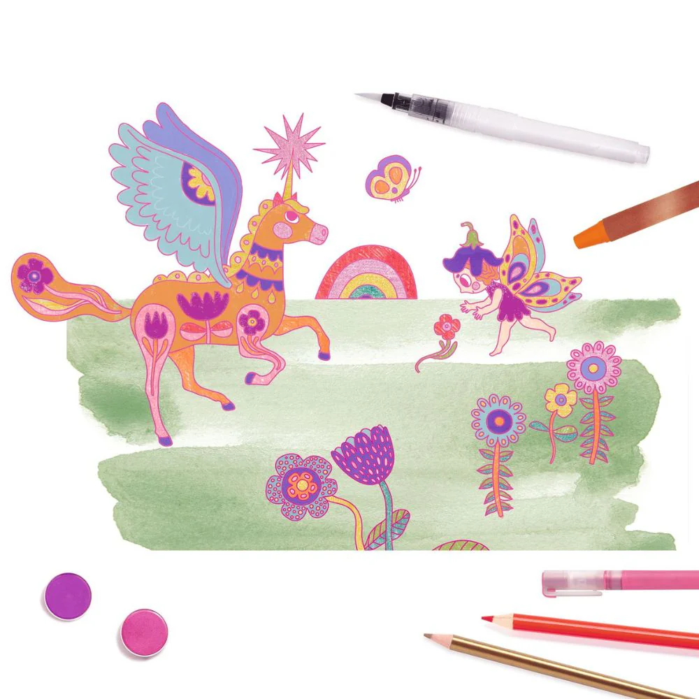 Djeco Sparkling Box Of Colours - Colouring Box - Image 3