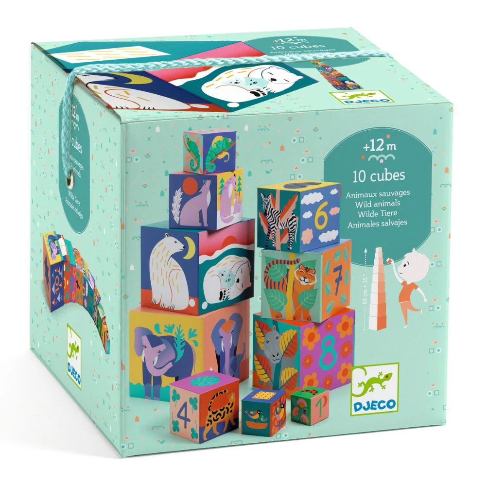 Djeco Stacking Blocks - Wild Animals - Image 4