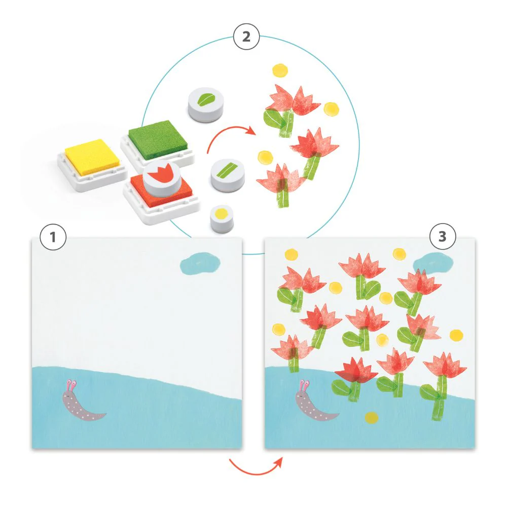 Djeco Flower Stamps - Image 4