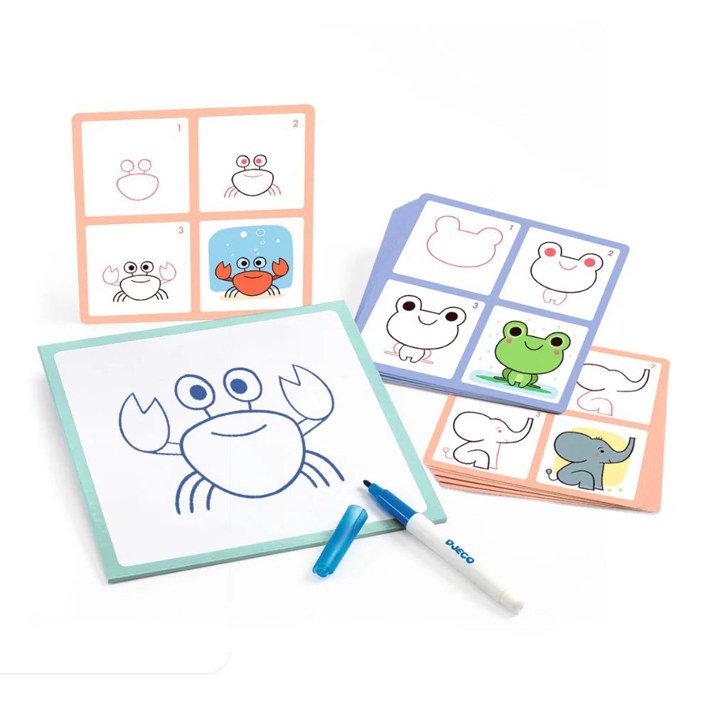 Djeco Step By Step Babies & Co - Learn To Draw Baby Animals - Image 2