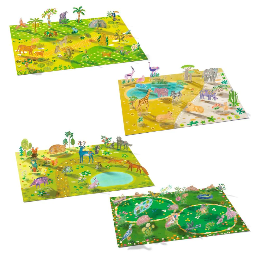Djeco Sticker 3D Scenes To Make - On Safari - Image 2