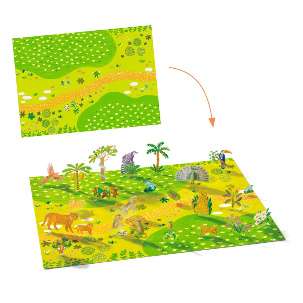 Djeco Sticker 3D Scenes To Make - On Safari - Image 4