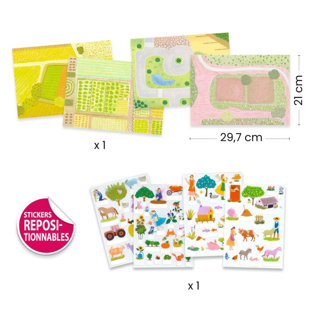 Djeco Sticker 3D Scenes To Make - Farm - Image 3