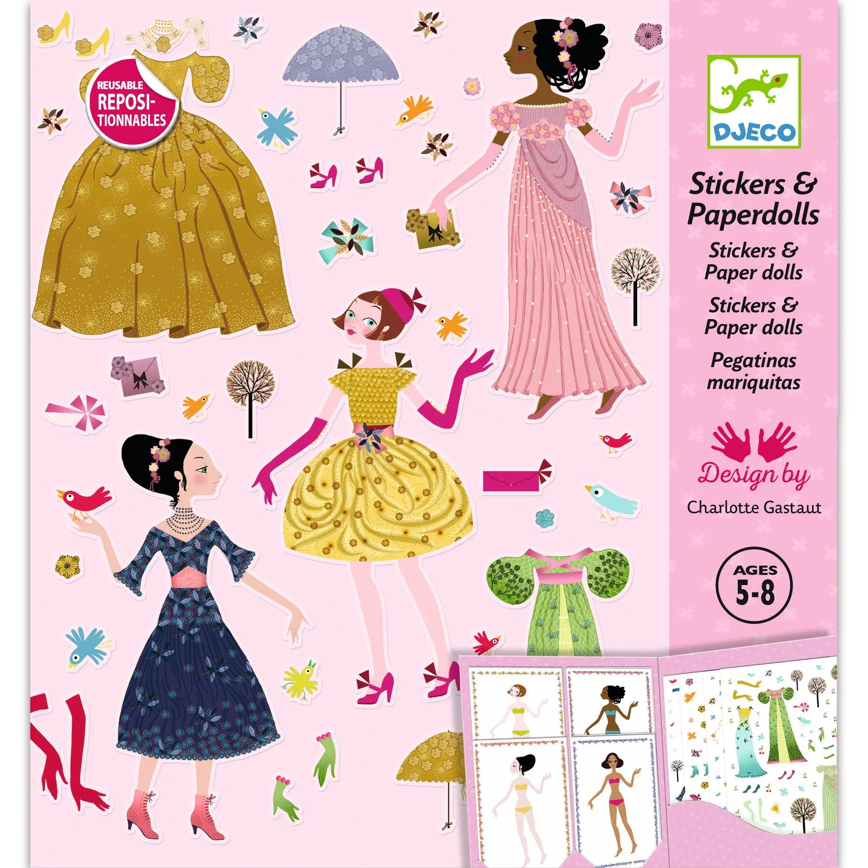 Djeco Sticker Toy Dresses - Image 4