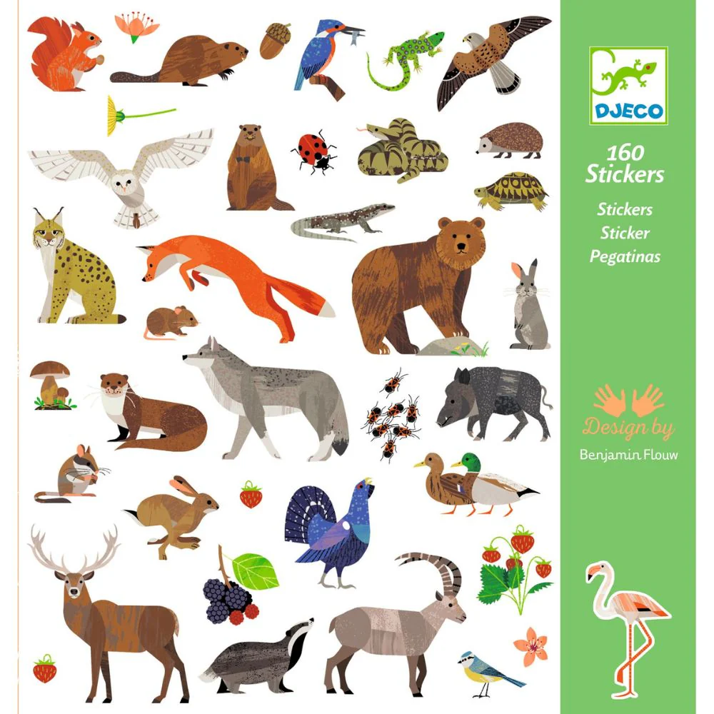 Djeco Stickers - Fauna, 160 stickers - Image 3