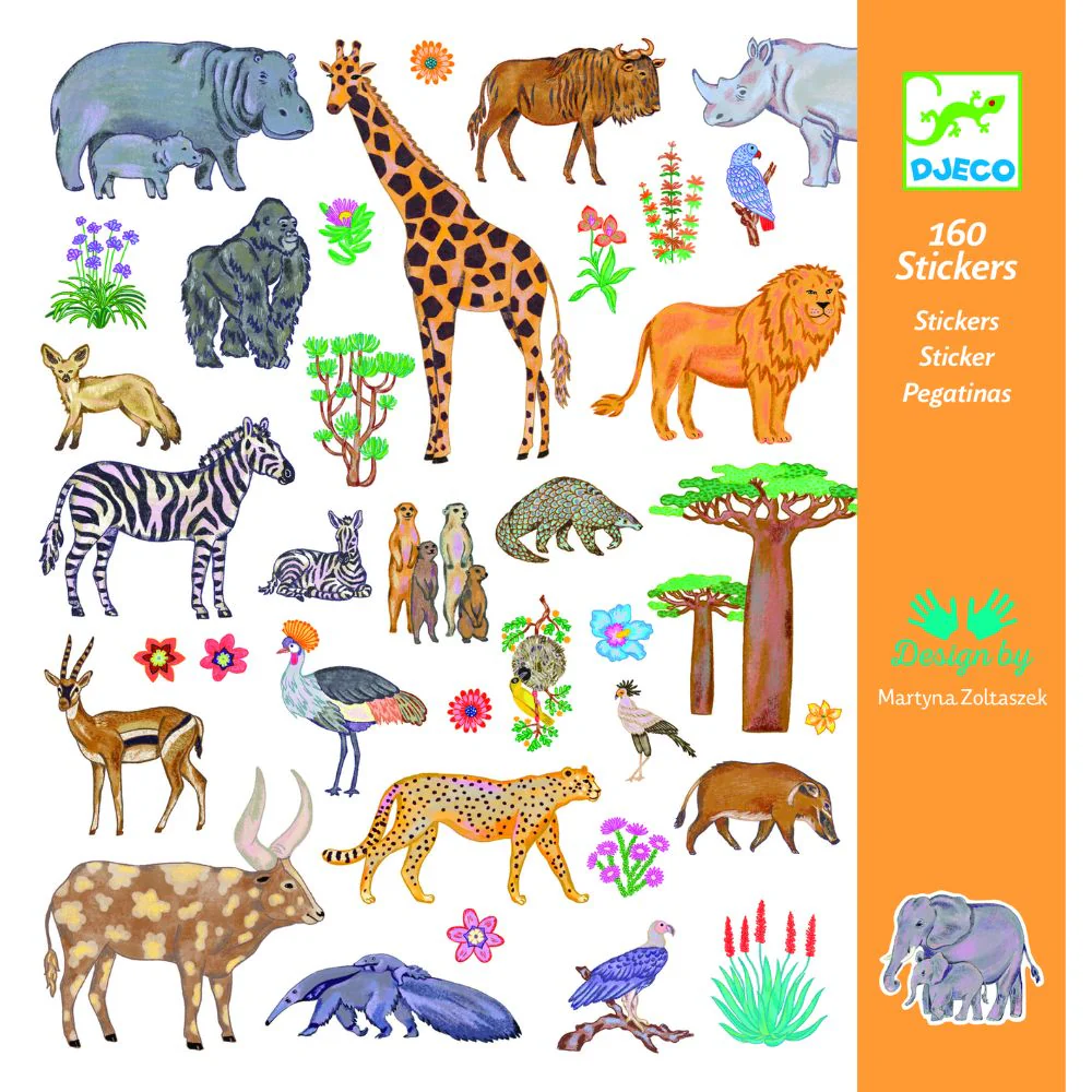 Djeco Stickers - Kenya, 160 stickers - Image 3