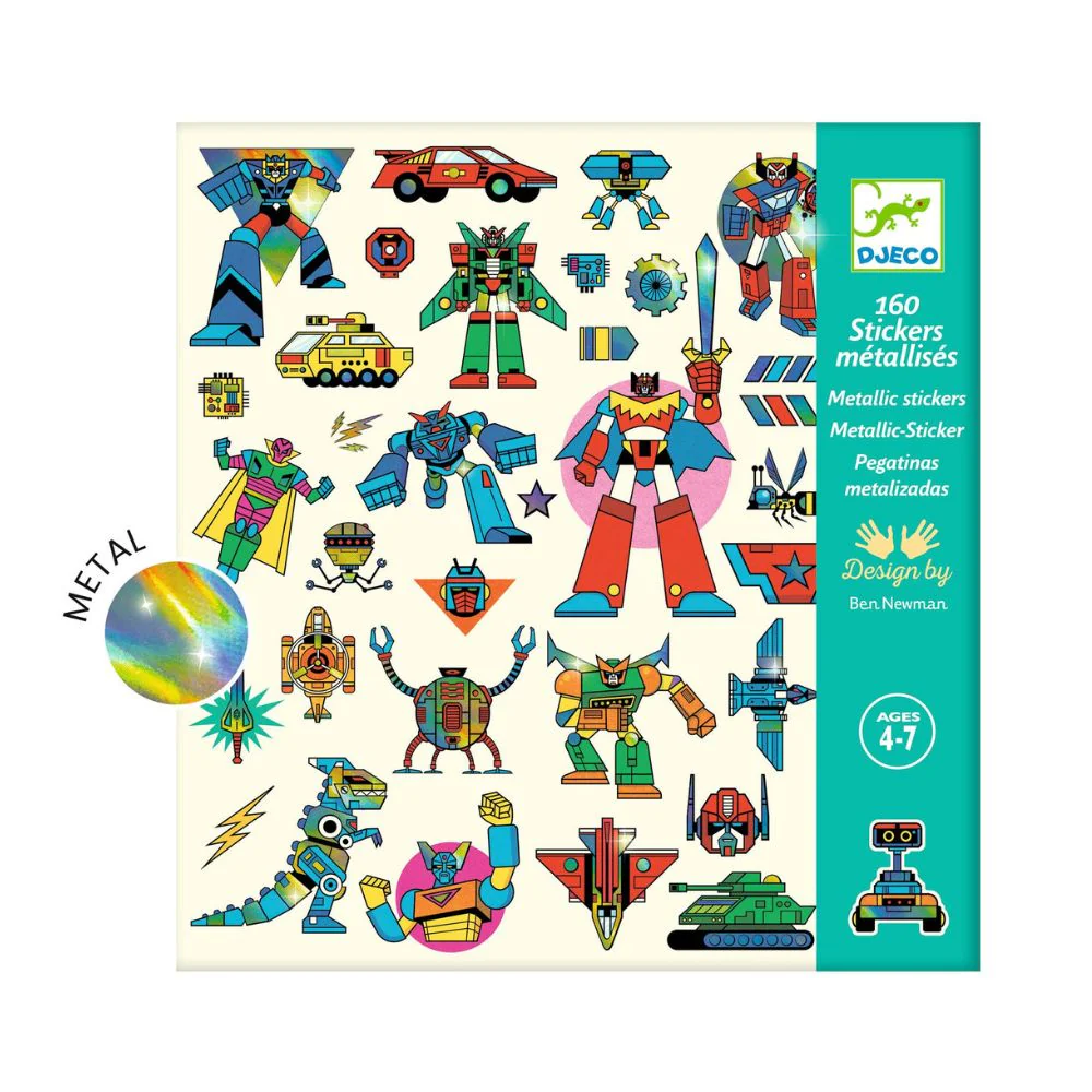 Djeco Stickers - Robots, 160 stickers - Image 2
