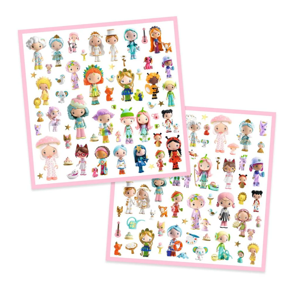 Djeco Stickers - The Little World of Tinyly, 160 Stickers - Image 2