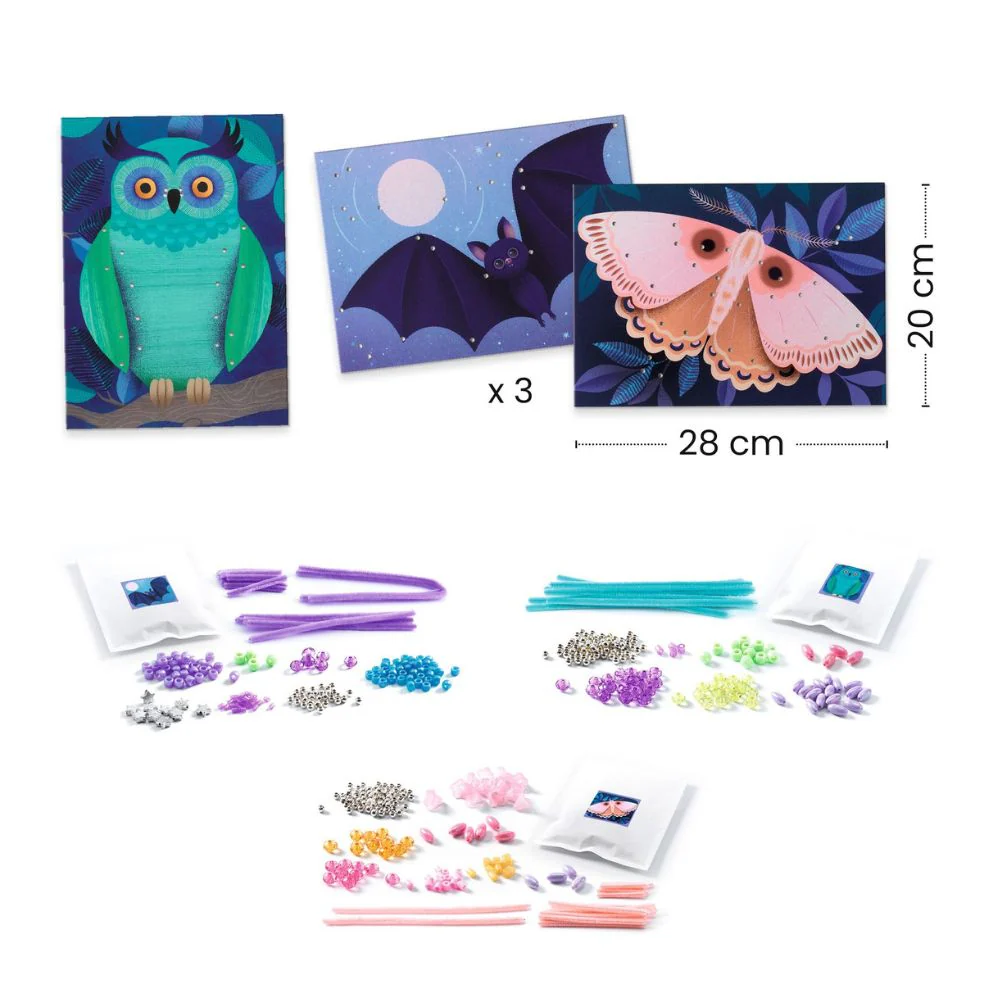 Djeco Threading Beads and Pipe Cleaners, Light Up The Night - Image 3