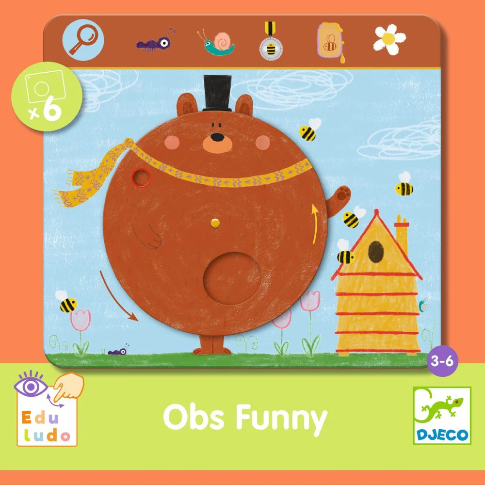 Djeco Toddler Games - Obs Funny - A Seek and Find Toddler Game 3 yrs + - Image 4