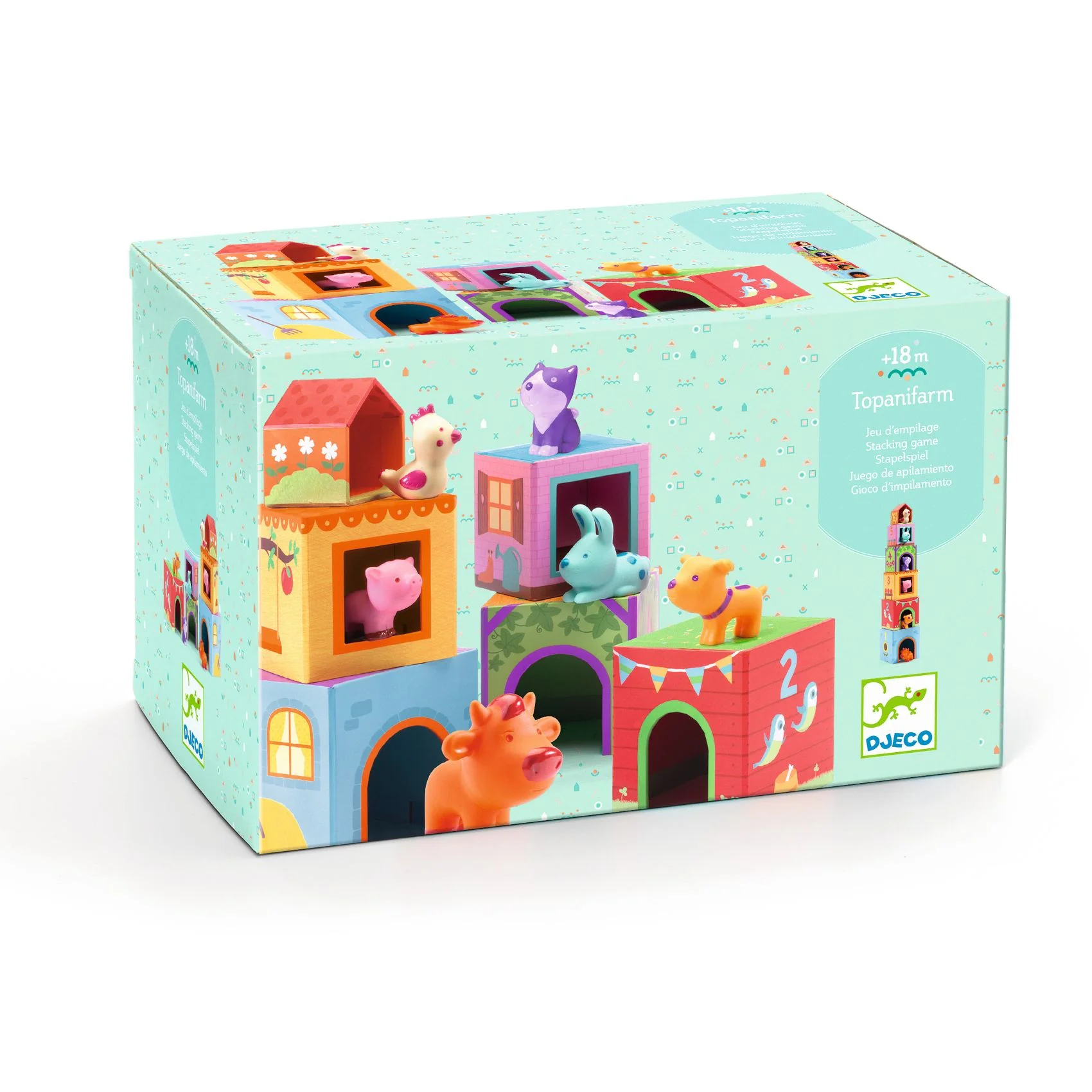 Djeco Topanifarm - Farm Animals Stacking Blocks - Image 7