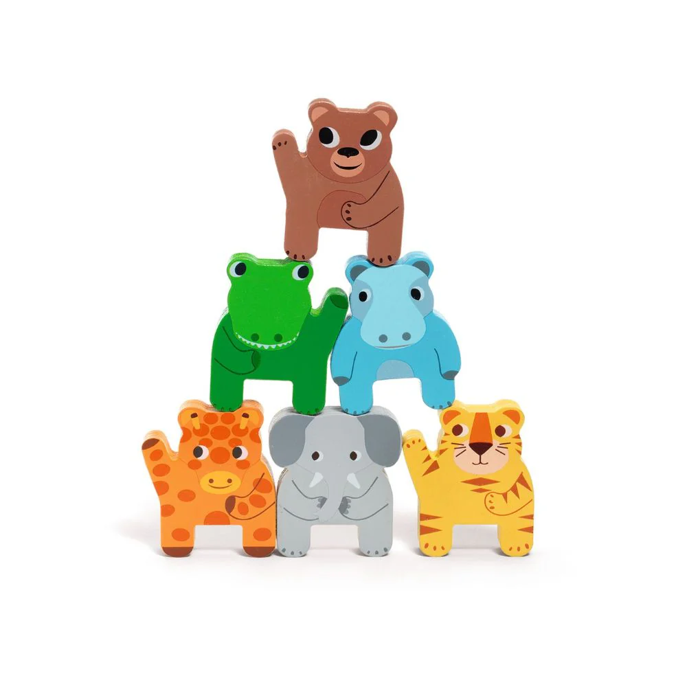 Toddlers Wooden Pull Along Toy Train With Animal Figures - Image 2