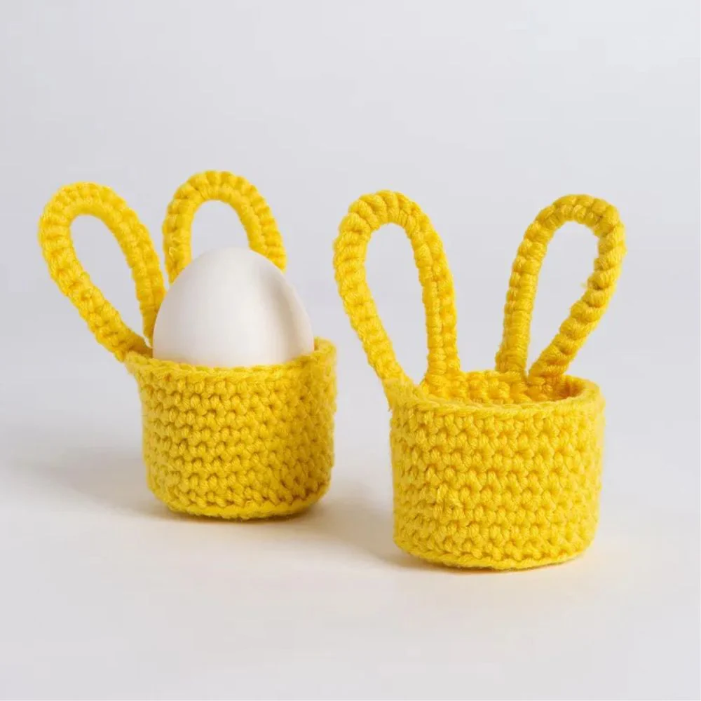 Easy Crochet Kit - Make Trio Of Easter Bunny Egg Cups - Image 5