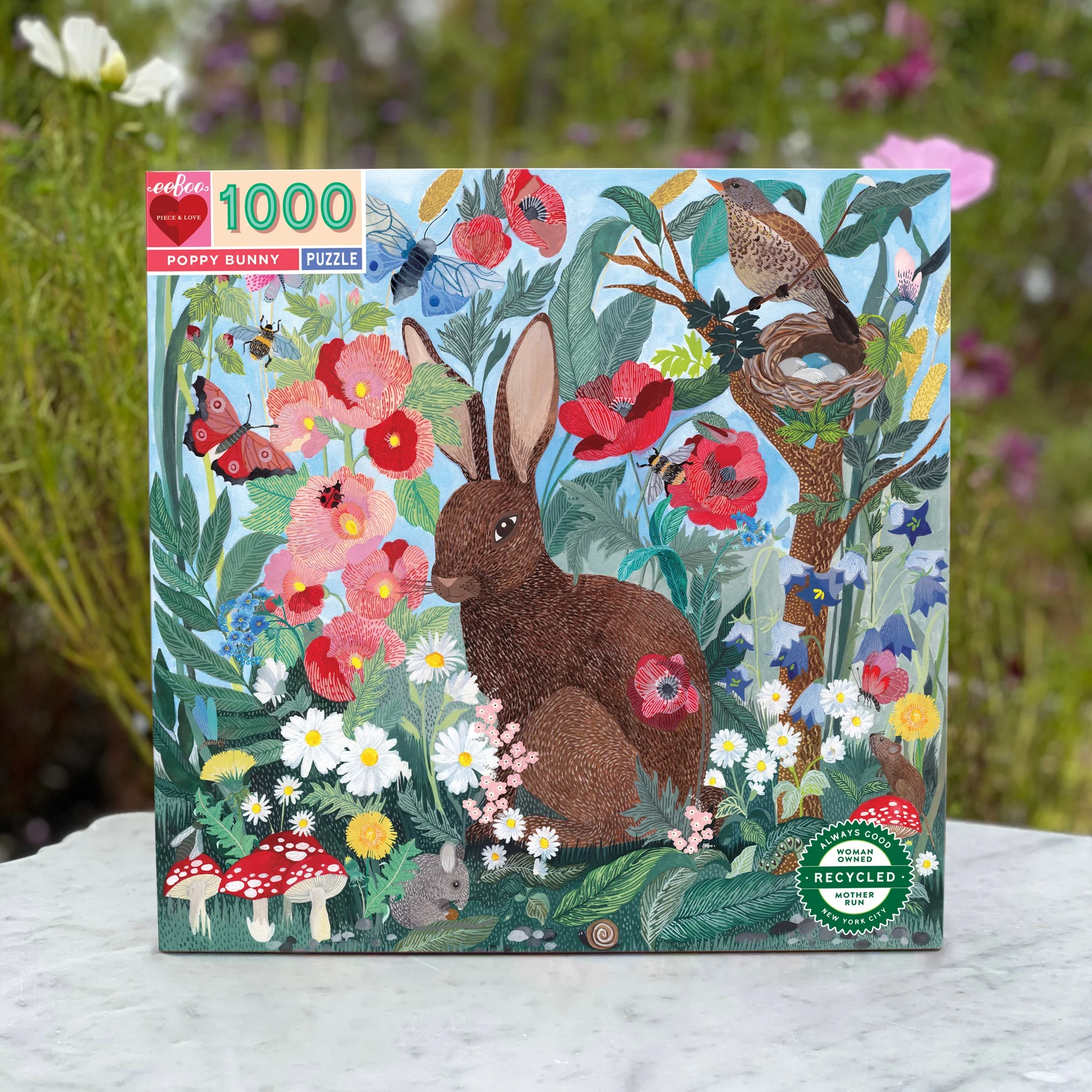 eeBoo 1000 Piece Puzzle - Poppy Bunny - Image 4