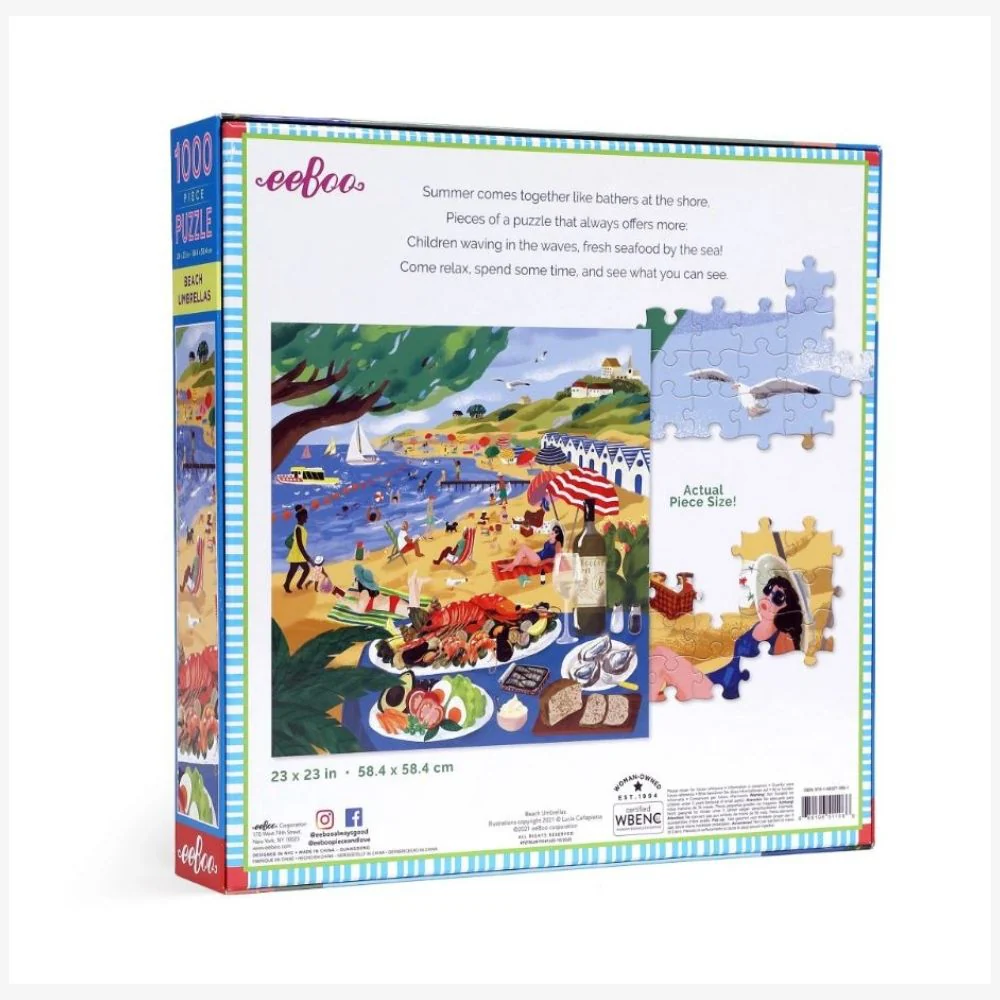 eeBoo Beach Umbrellas - 1000 Piece Puzzle - Image 4