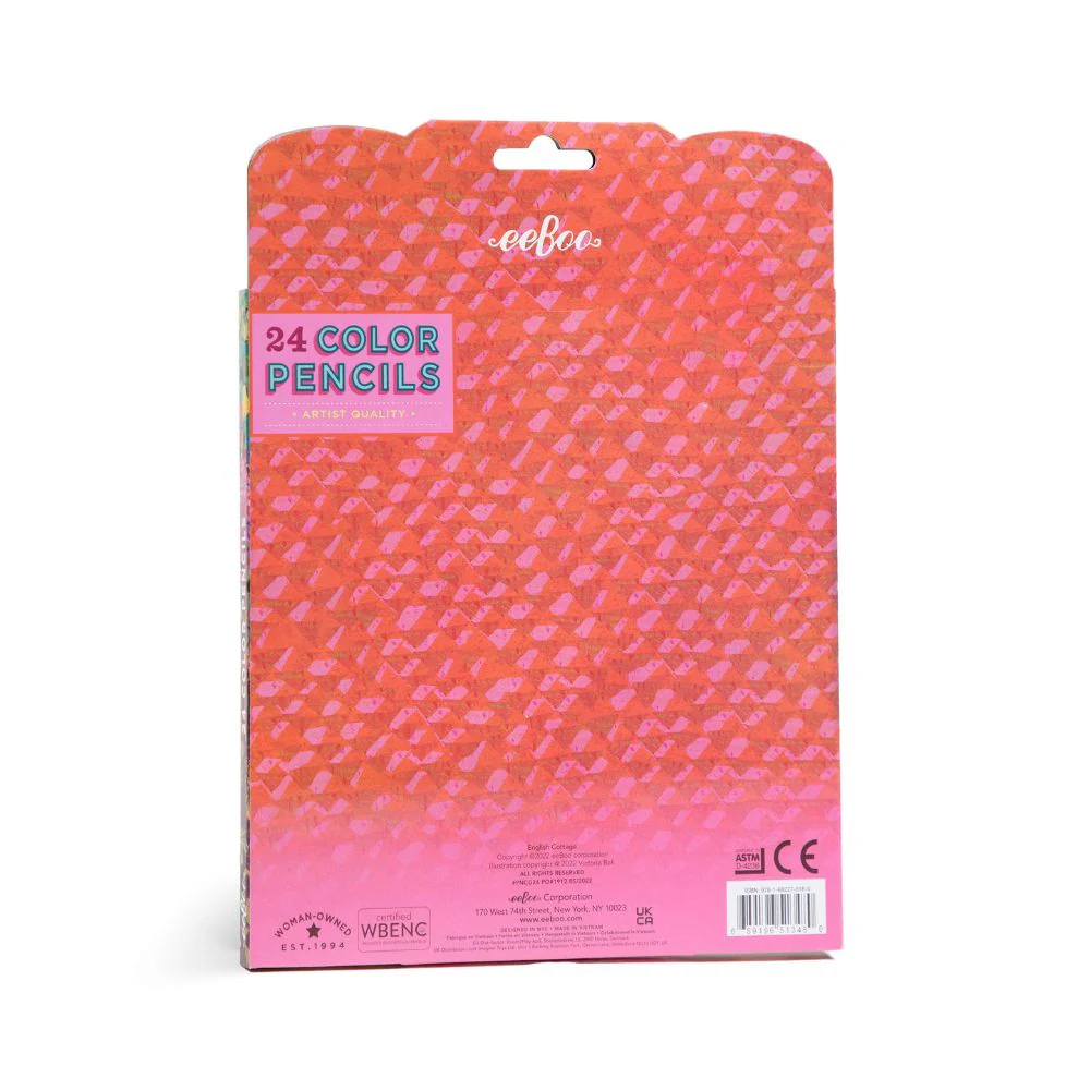eeBoo English Cottage 24 Colour Pencils - Image 4
