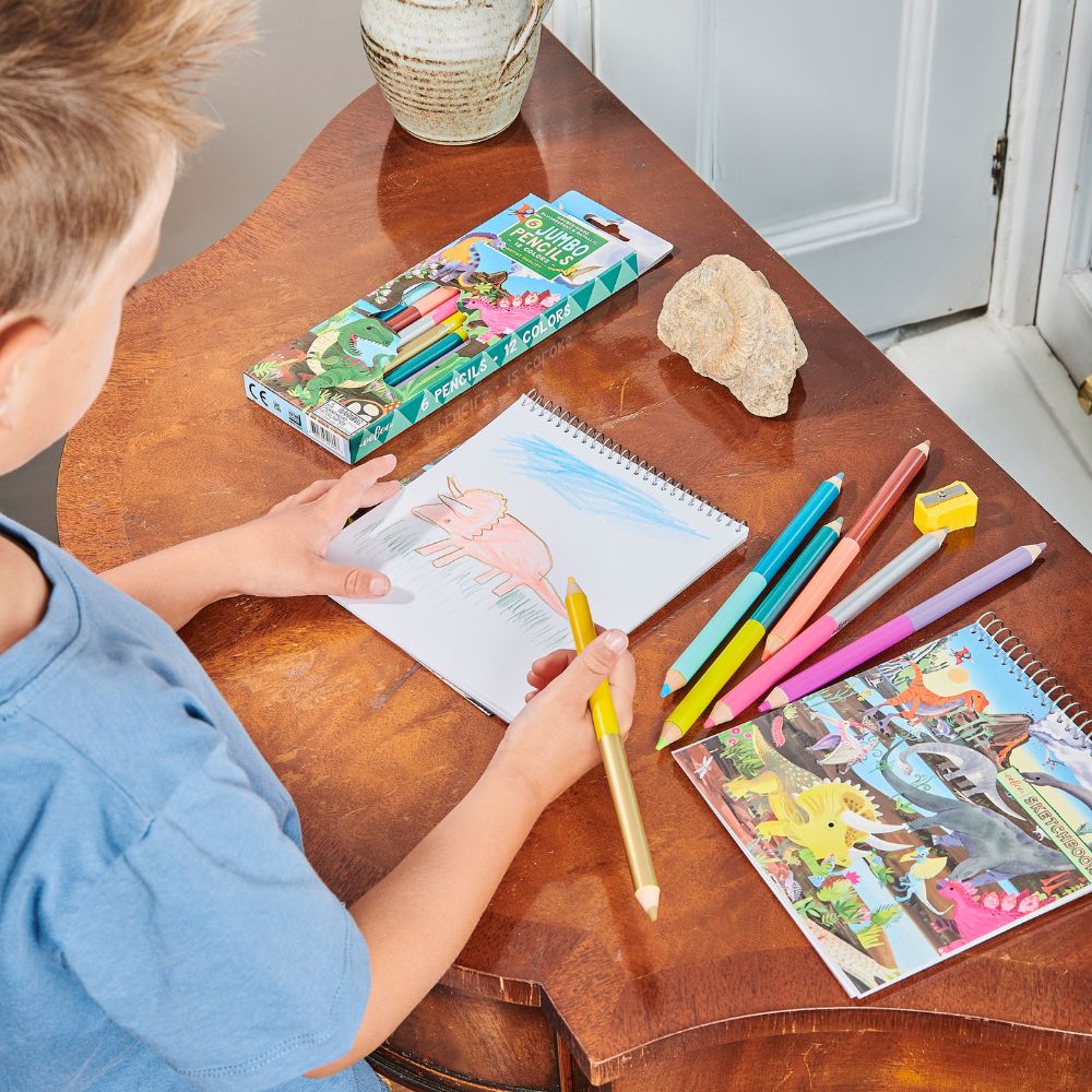 eeBoo Dinosaur 6 Jumbo Double-Sided Pencils - Image 4