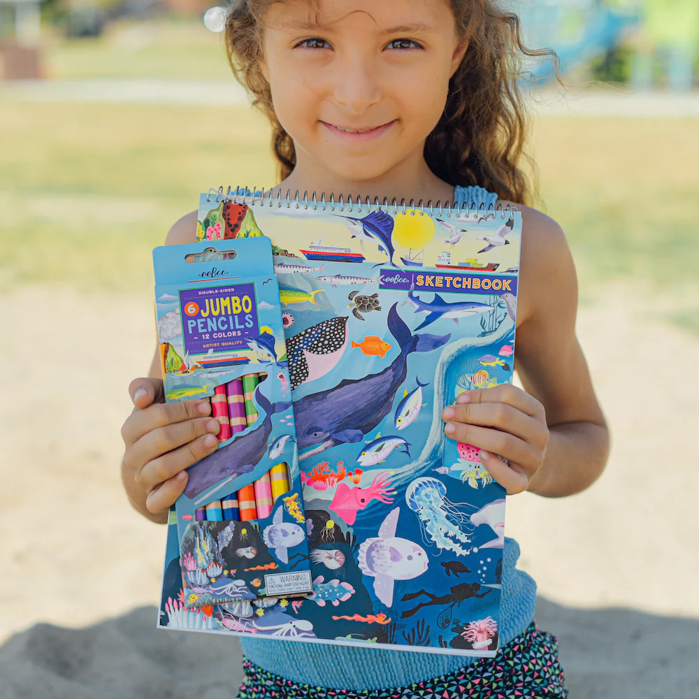 eeBoo Under the Sea 6 Jumbo Double Pencils - Image 3