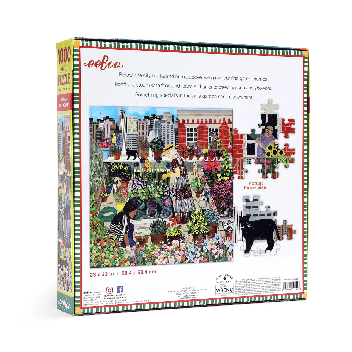 eeBoo 1000 Piece Puzzle - Urban Gardening - Image 4